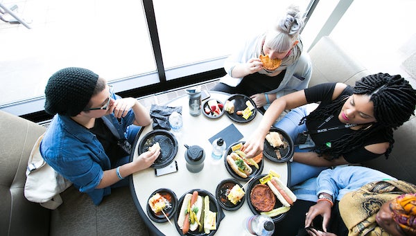 Students at table